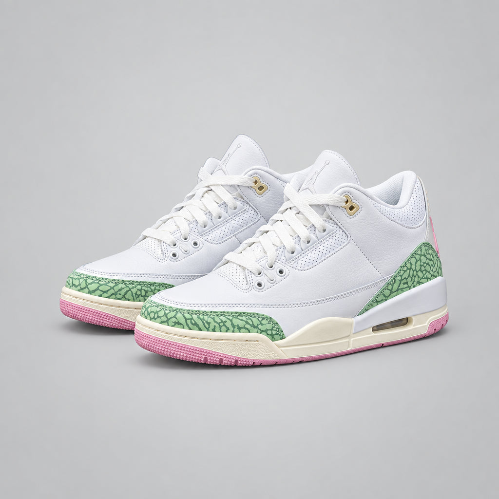 JORDAN RETRO 3 GREEN PINK
